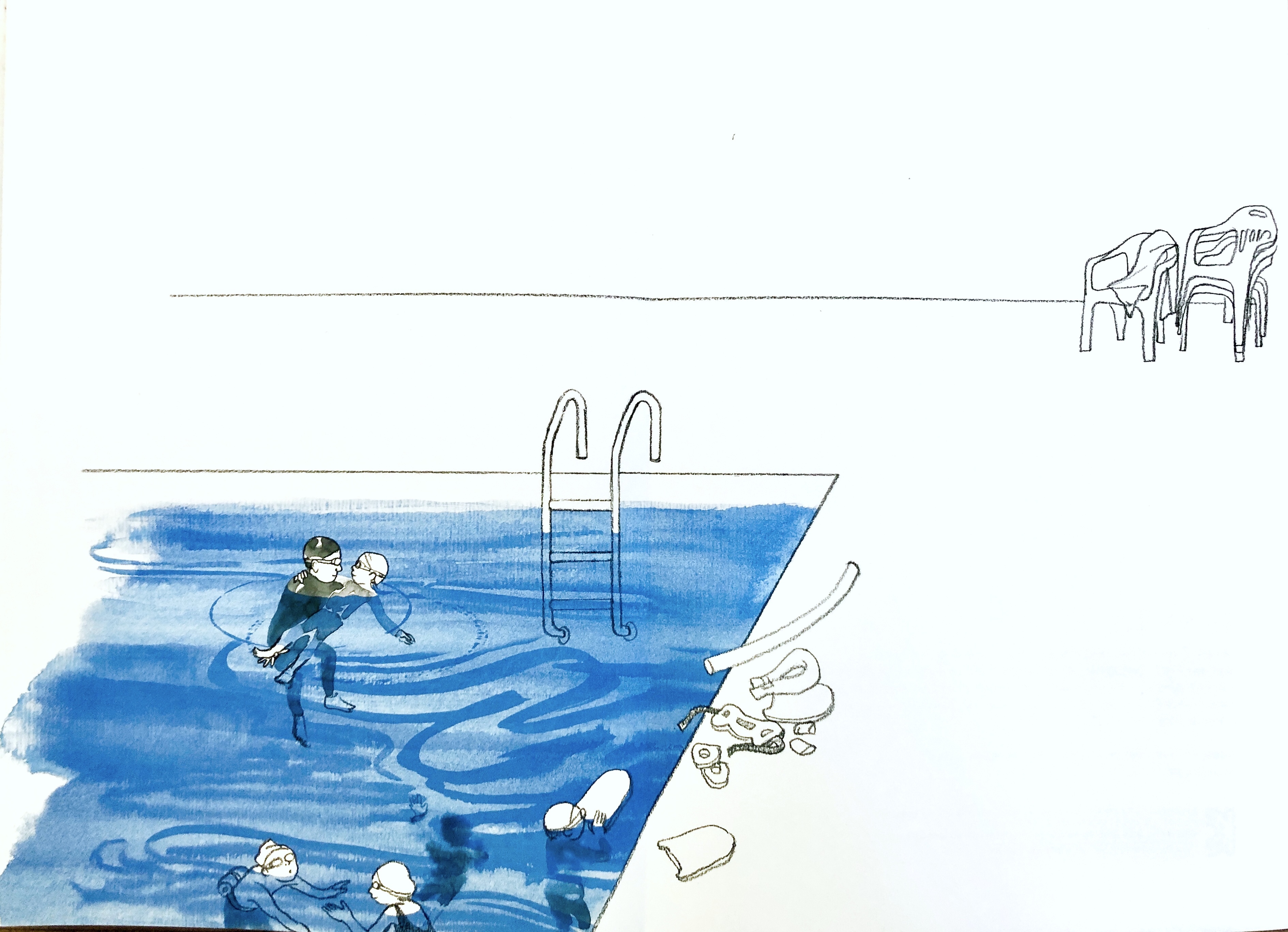 《成為水的夢》最後一頁主角從幻想回到現實