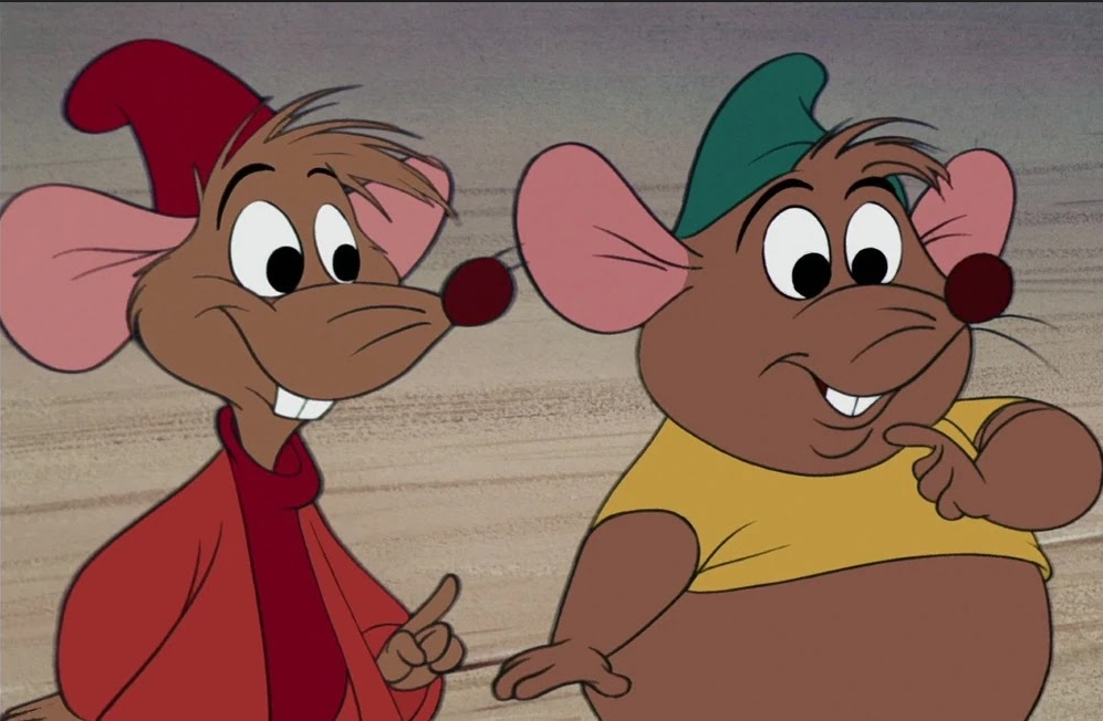 圖說：《仙履奇緣》主角仙度瑞拉的兩個老鼠好友傑克（Jaq）和葛斯（Gus），牠們的角色草圖就是皮特所設計的。（圖片來源：Fandom）