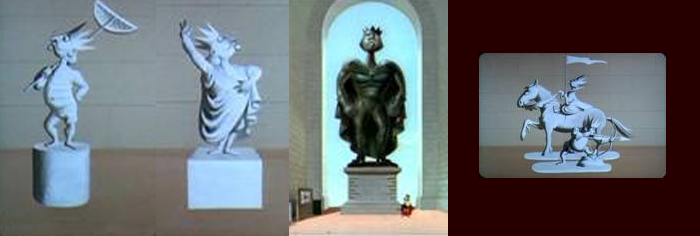 圖十：各式各樣威武卻和現實一點都不相符的國王雕像